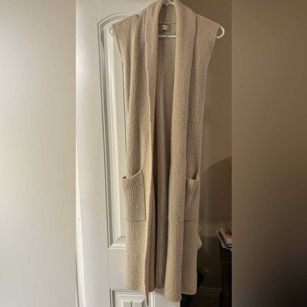 Loft long cardigan with tie belt size S